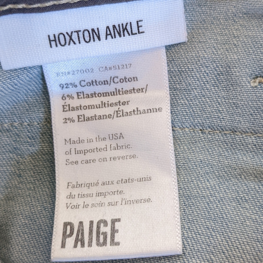Paige Hoxton Ankle Bryalee Embroidery Skinny Jeans Size 24 - Picture 11 of 15